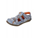 TMA EYES Women's Hook and Loop Closed-Toe Leather Sandal