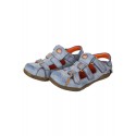 TMA EYES Women's Hook and Loop Closed-Toe Leather Sandal