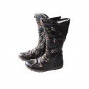 TMA EYES Snake-Embossed Leather and PU Upper Women's Tall Boot