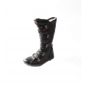 TMA EYES Snake-Embossed Leather and PU Upper Women's Tall Boot