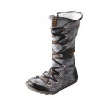 TMA EYES Long Washed Contrast-Stitch Lace Eyes Side Zipper Women's Boots