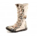 TMA EYES Long Washed Contrast-Stitch Lace Eyes Side Zipper Women's Boots TMA EYES Long Washed Contrast-Stitch Lace Eyes Side Zipper Women's Boots