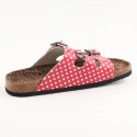 TMA EYESWomen's Hand-stitched Open-toed Insole Sandals Fashion Polka-dot Leather Three-buckle Casual Summer Slippers