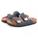TMA EYES Summer Beach Indoor and Outdoor Anti-skidding Flat Sandals with Two Adjustable Straps