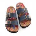 TMA EYES Summer Beach Indoor and Outdoor Anti-skidding Flat Sandals with Two Adjustable Straps