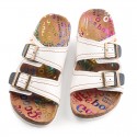 TMA EYES Summer Beach Indoor and Outdoor Anti-skidding Flat Sandals with Two Adjustable Straps