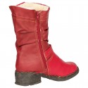 TMA EYES Buckle-Accent Leather Faux Fur Women Boots TMA EYES Buckle-Accent Leather Faux Fur Women Boots