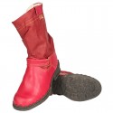 TMA EYES Buckle-Accent Leather Faux Fur Women Boots TMA EYES Buckle-Accent Leather Faux Fur Women Boots