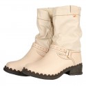 TMA EYES Buckle-Accent Leather Faux Fur Women Boots TMA EYES Buckle-Accent Leather Faux Fur Women Boots