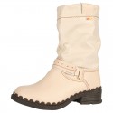 TMA EYES Buckle-Accent Leather Faux Fur Women Boots TMA EYES Buckle-Accent Leather Faux Fur Women Boots