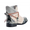 TMA EYES Women's Tie-Accent Leather Lazy Wear Slip-on Ankle Boots TMA EYES Women's Tie-Accent Leather Lazy Wear Slip-on Ankle Boots