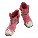 TMA EYES Women's Tie-Accent Leather Lazy Wear Slip-on Ankle Boots TMA EYES Women's Tie-Accent Leather Lazy Wear Slip-on Ankle Boots