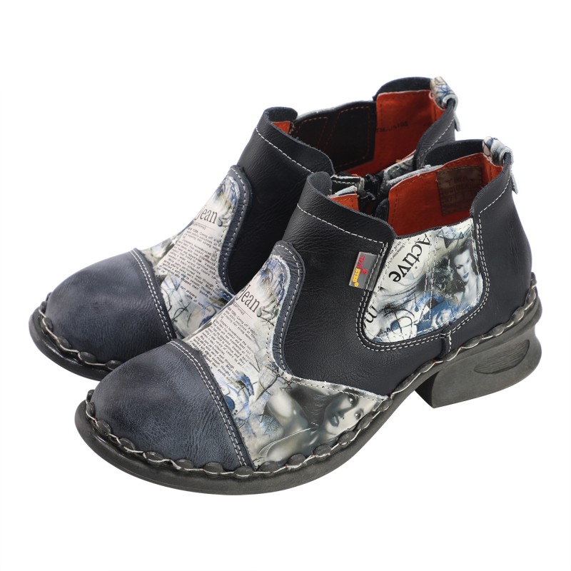 TMA EYES Women's Leather Ankle Booties Casual Shoes Pull on with Zipper for Outdoor TMA EYES Women's Leather Ankle Booties Casual Shoes Pull on with Zipper for Outdoor