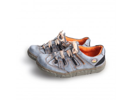 TMA EYES Women's Casual Lace-Up Breathable Mesh and Leather Sneaker