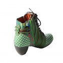 TMA EYES Polka Dot LEather Women Boots With Moccasin Hand Stitching TMA EYES Polka Dot LEather Women Boots With Moccasin Hand Stitching